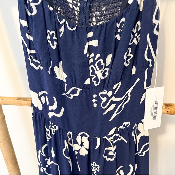 Reformation NWT Navy White Floral Kealy Dress Size 10 - Picture 4 of 11